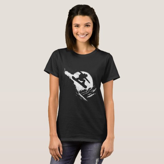 T-shirt Snowboard Cliff Snowboard Snowboard Distresse (Devant entier)