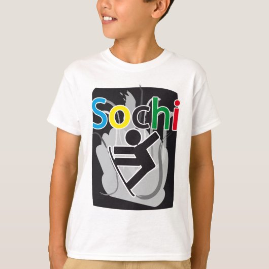 T-shirt Snowboard de sochi (Devant)