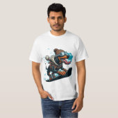 T-shirt snowboard doberman (Devant entier)