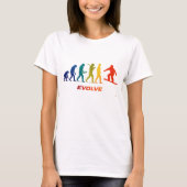 T-shirt Snowboard Evolution Silhouette Jump Design (Devant)