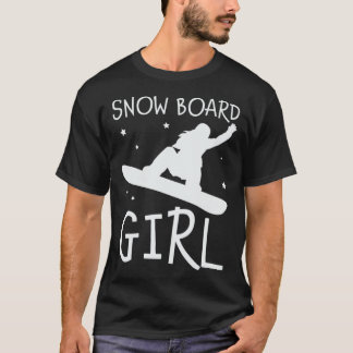 T-shirt Snowboard Girl Hiver Snowboard Snowboard Snowboard
