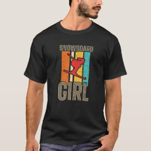 T-shirt Snowboard Girl Sports d'hiver Snowboard Sport