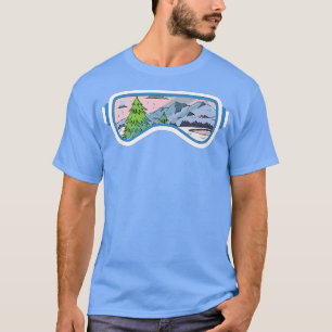 T-shirt Snowboard Goggets Mountain View Snowboard Ride C