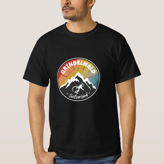 T-shirt Snowboard Grindelwald Suisse (Devant)