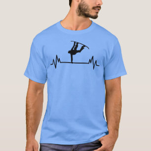 T-shirt Snowboard Heartbeat Funny Winter Sports Ventilateu