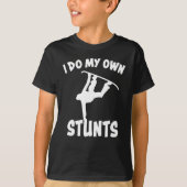 T-shirt Snowboard I Do My Stunts Funny Snowboard Cadeau (Devant)