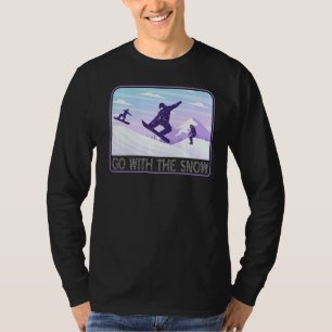 T-shirt Snowboard Ma Vie Va En Descente