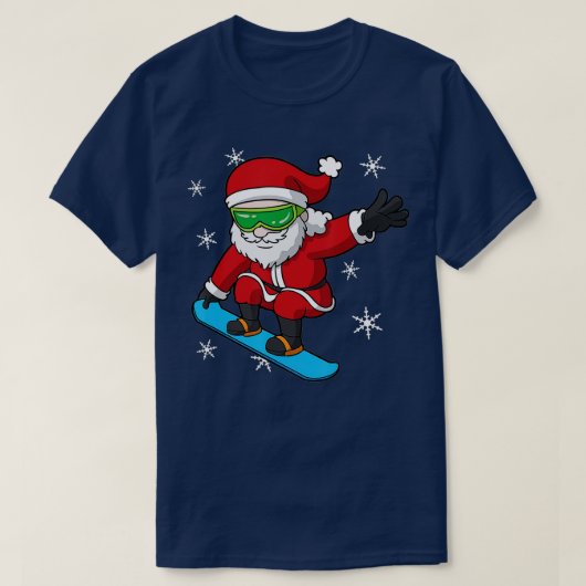 T-shirt Snowboard Noël Père Noël Snowboard Snowboard Snowb (Design devant)