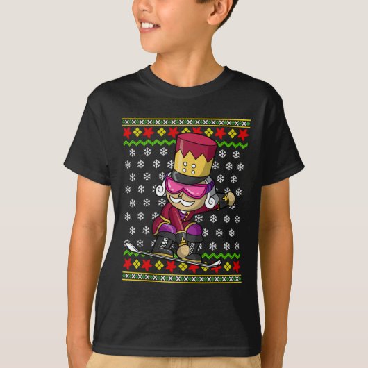 T-shirt Snowboard Nutcracker Snowboard Laid Noël S (Devant)