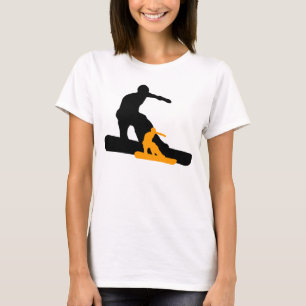 T-shirt snowboard orange shadowboarder
