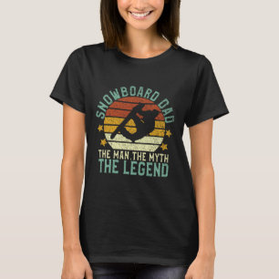 T-shirt Snowboard Papa L'Homme Le Mythe La Légende Snowboa