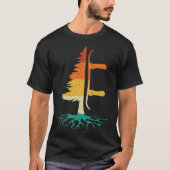 T-shirt Snowboard Pine Tree Snowboarding Snowboarder Wint (Devant)