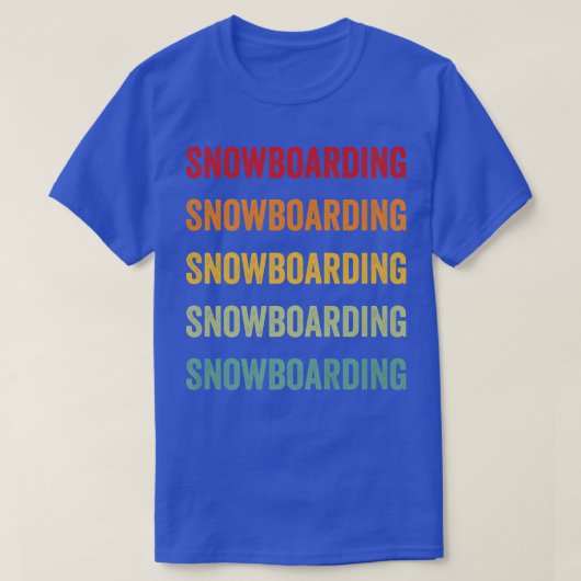 T-shirt Snowboard Rainbow Design, Snowboard Sport Co (Design devant)