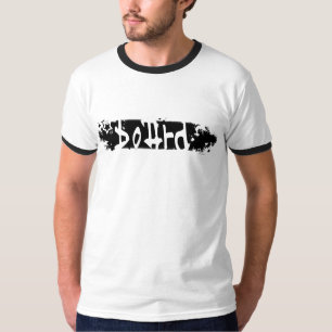 T-shirt snowboard. rayé.