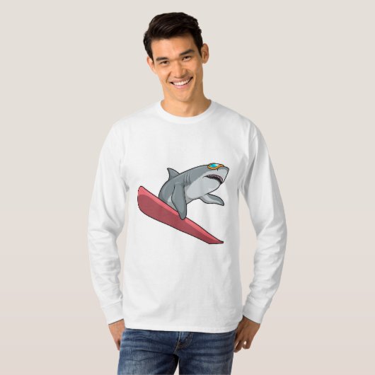 T-shirt Snowboard requin (Devant entier)