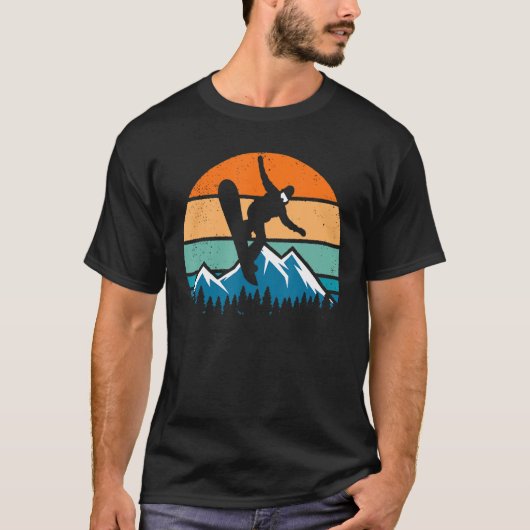 T-shirt Snowboard Retro (Devant)