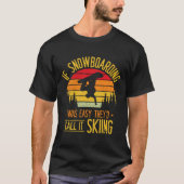 T-shirt Snowboard Retro Ski Sur Snowboard Snowboarder (Devant)