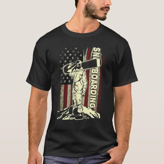 T-shirt Snowboard Ski Snowboard Snowboard American (Devant)