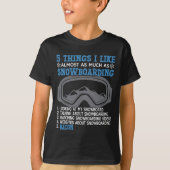 T-shirt Snowboard Snowboard Bacon 5 choses que j'aime Almo (Devant)