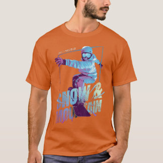 T-shirt Snowboard Snowboard Mountain Graphic804