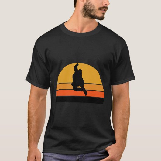 T-shirt Snowboard Snowboard Snow Snow Winter Sunset R (Devant)