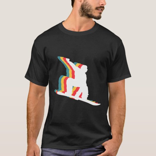 T-shirt Snowboard Snowboard Snowboard Retro (Devant)