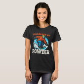 T-shirt Snowboard Snowboard Vintage Retro Déclenché par (Devant entier)