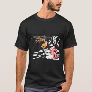 T-shirt Snowboard Snowboarders Amusants Hélicoptère Snowbo
