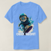 T-shirt Snowboard Snowboardeur Check Meowt1 (Design devant)