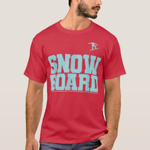 T-shirt Snowboard Sports d'hiver avec montagnes pleines