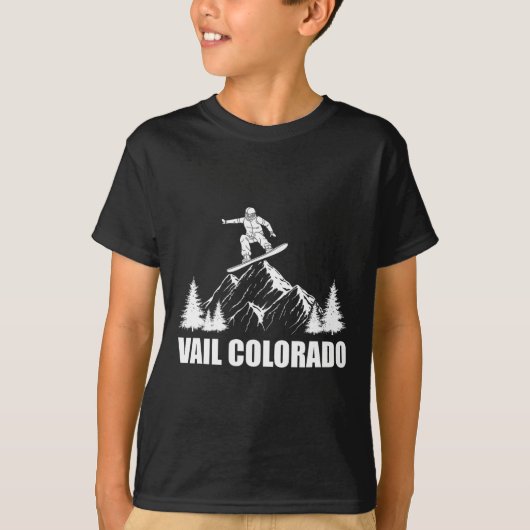 T-shirt Snowboard Vail Colorado Snowboard (Devant)