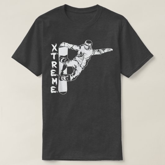 T-shirt Snowboard Xtreme Sport en hiver (Design devant)