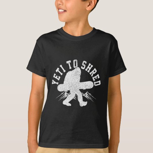 T-shirt Snowboard Yeti À Raser Bigfoot Snowboarder Funny (Devant)