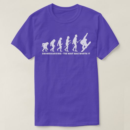 T-shirt Snowboarder Evolution of Snowboarding (Design devant)