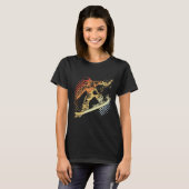 T-shirt Snowboarder Graphisme Retro Style Alpine Snowboard (Devant entier)