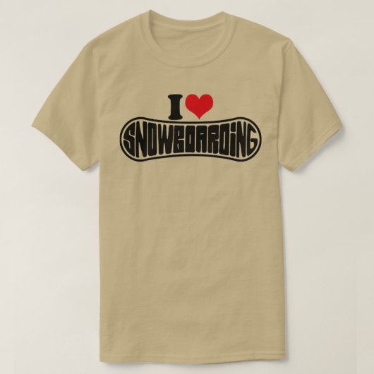 T-shirt Snowboarder I Love Snowboard Snowboard (Design devant)