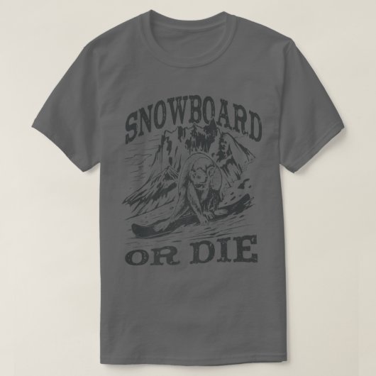 T-shirt Snowboarder Monkey, snowboard ou ça, snowbo (Design devant)