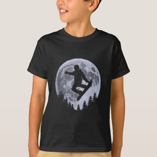 T-shirt Snowboarder Moon Snowboard Freestyle Pro Snowbo (Devant)