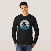 T-shirt Snowboarder Snowboarding Snowboard Silhouette Vint (Devant entier)