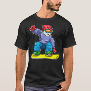 T-shirt Snowboardeur avec lunettes de ski Snowboard