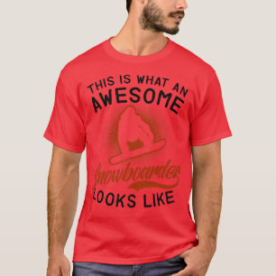 T-shirt Snowboardeur Awesome Ressemble À Design Snowboard