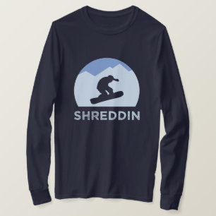 T-shirt Snowboardeur Silhouette Shreddin Long Manche