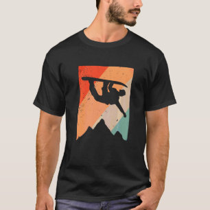 T-shirt Snowboardeur Sport D'hiver Planche à Neige Vintage