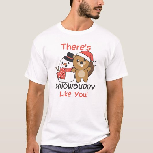 T-shirt Snowbuddy Like Snowman (Devant)