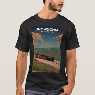 T-shirt Snowdonia National Park Wales UK Travel Poster à