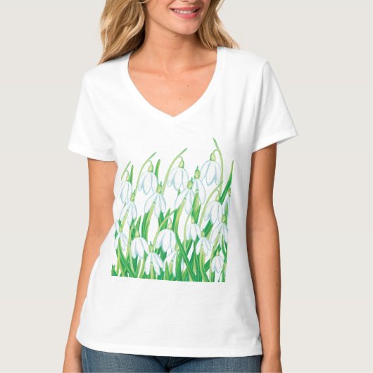 T-shirt Snowdrops de printemps (Devant)