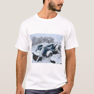 T-shirt - "Snowed In" Classic Blue Tractor