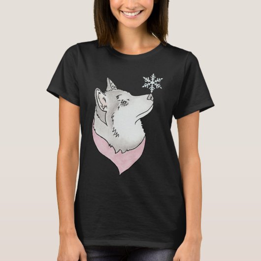 T-shirt Snowflake Husky (Devant)