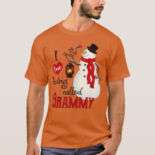 T-shirt Snowflakes vintage Snowman J'Aime Être Appelé Hap