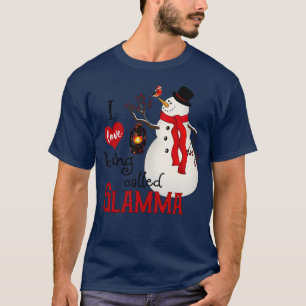 T-shirt Snowflakes vintages Snowman J'Aime Être Appelé Gla